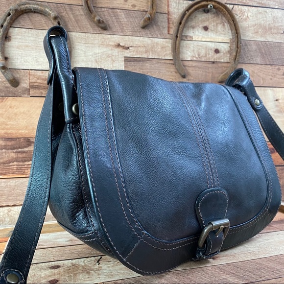 FOSSIL vintage timeless saddle bag in black Patina - Picture 14 of 14